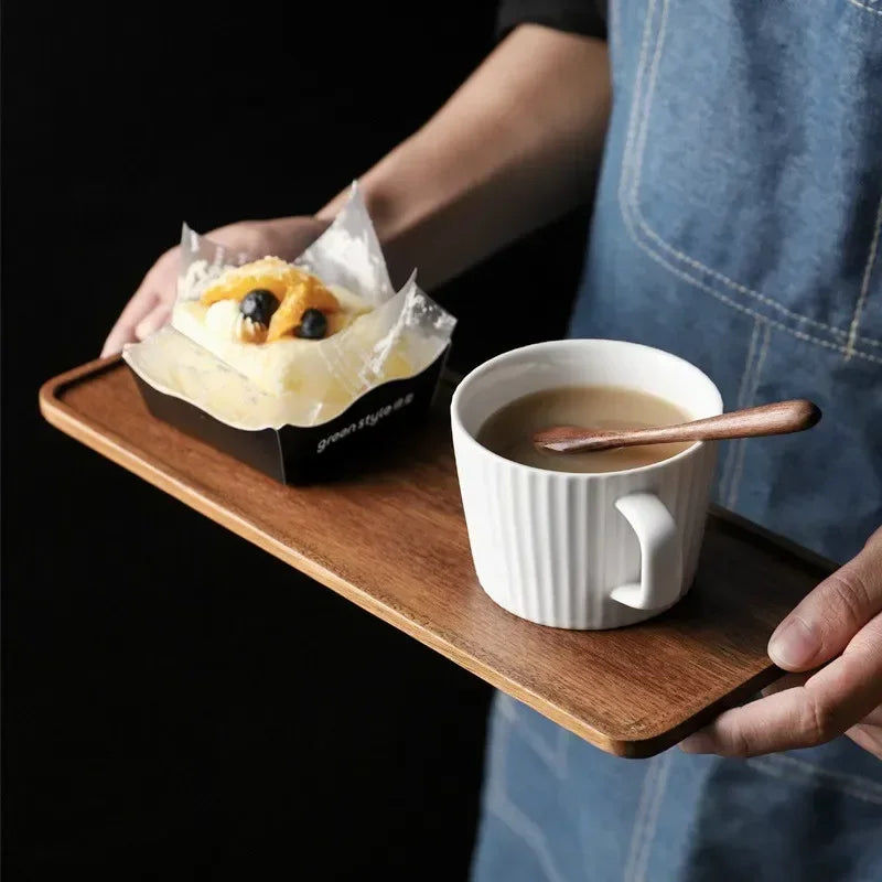 木製 長方形サービングトレー カフェ・おうちカフェに